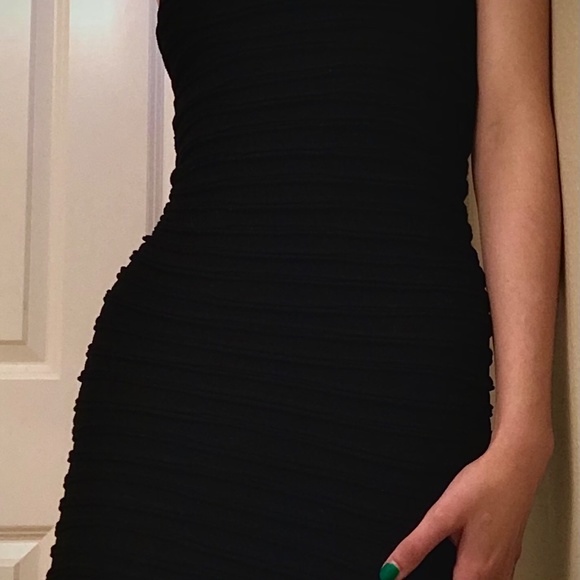 Tight black rippled dress- high quality snug fit - Picture 2 of 5